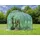POWERTEC Garden Foliengewächshaus Alu Grün 300x200x200 cm