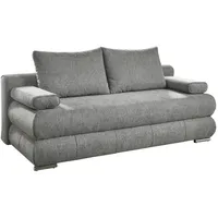 Carryhome Schlafsofa, Grau, Textil, 2-Sitzer, Füllung: Polyester, Schaumstoffflocken,Polyester, Schaumstoffflocken, 199x95x97 cm, Liegefunktion, Schlafen auf Sitzhöhe, Wohnzimmer, Sofas & Couches, Schlafsofas, Schlafsofas mit Bettkasten