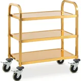 Royal Catering Servierwagen Geschirrwagen Küchenwagen 3 Borde Abräumwagen bis 240 kg Edelstahl