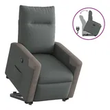 vidaXL Relaxsessel mit Aufstehhilfe Dunkelgrau Stoff