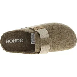 ROHDE Damen Pantoffel Filz Hausschuh Klettverschluss Wechselfußbett D.Meran 6812, Größe:38 EU