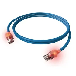 EasyLan saCon DualBoot LED Patchkabel S/FTP Kat.6a blau - Kabel - Netzwerk