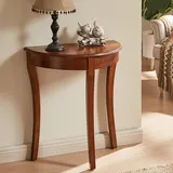 Yclty Halbmond-Konsolentisch, Sofatisch Aus Massivholz, Halbrunde, Traditionelle Vintage-Deko-Möbeltische für Eingangsbereich, Flur, Wohnzimmer, 25,3" B X 13,5" T X 28" H