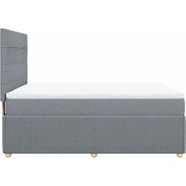 vidaXL Boxspringbett 140 x 200 cm Hellgrau