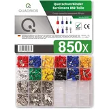 Quadrios 22C423 Quetschverbinder-Sortiment 0.5 mm2 6 Rot, Blau, Gelb, Grün, Weiß, Transparent 1 Set