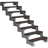DOLLE Außentreppe Gardentop 144-176 cm Holz/Kunststoff/Stahl/WPC