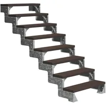 DOLLE Außentreppe Gardentop 144-176 cm Holz/Kunststoff/Stahl/WPC