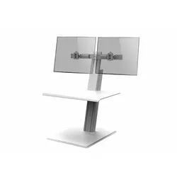 Humanscale QuickStand Eco Dual Steh-Sitz Arbeitsplatz, weiß