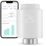 SONOFF Heizkörperthermostat TRVZB, Heizungsthermostat mit App-Funktion, Zigbee Thermostat Benötigt Zigbee 3.0 Hub, kompatibel mit Amazon Alexa/Home Assistant