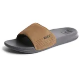 REEF Herren ONE Slide Flipflop, Grau (GREY/TAN), 37.5 EU
