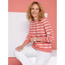 Classic Basics Ajour-Pullover flamingo/ecru 46