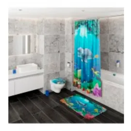 Sanilo Bad-Accessoire-Set, 3-tlg., Delphin Korallen - blau