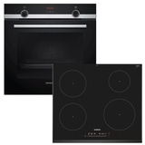 Siemens Herdset SIEMENS Backofen Teleskopauszug + Induktionskochfeld TouchSlider autark 60 cm