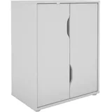 byLIVING Aktenschrank weiß / 2 Türen/Melamin Weiß/B 60, H 76,5, T 37 cm