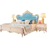 Xlmoebel Schlafzimmer-Set Luxuriöses klassisches Möbel-Set für das Schlafzimmer, (3tlg. Schlafzimmer Set (Bett + 2x Nachttische), Hergestellt in Europa weiß