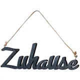 levandeo Schriftzug Zuhause L45cm Schwarz Holz Türschild Home Hängerchen Wanddeko Buchstaben Wandobjekt Aufhänger Wandbild Deko