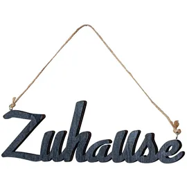 levandeo Schriftzug Zuhause L45cm Schwarz Holz Türschild Home Hängerchen Wanddeko Buchstaben Wandobjekt Aufhänger Wandbild Deko