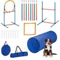 Relaxdays Agility Set für Hunde blau, orange