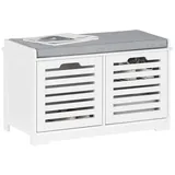 SoBuy Schuhbank 71 x 43 x 35 cm klassisch / weiß
