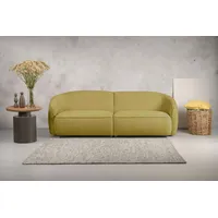 3-Sitzer INOSIGN "Cosigo", gelb (mustard), B:226cm H:75cm T:96cm, 100% PES, Sofas, Breite 226 cm, 2 Chenille-Stoffe zur Auswahl, mit Kaltschaum