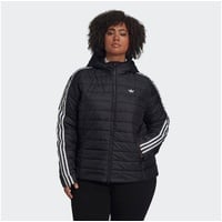 Adidas Damen Hooded Premium Slim (Curvy) Kapuzenjacke, Schwarz, 4XL