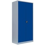 LÜLLMANN Putzmittelschrank 545541 enzianblau, lichtgrau 92,5 x 42,2 x 195,0 cm, aufgebaut