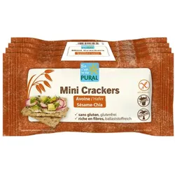 Pural Mini Crackers Hafer Sesam Chia Knäckebrot glutenfrei bio