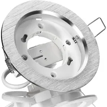 LC Light Einbaustrahler Lampenfassung GX53 230V rund Alu gebürstet 108mm
