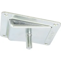 WAGNER Anschraubplatte SCHRÄG mit TENO kombinierbar - 90 x 88 x 25 mm, Gewinde M10 x 21 mm, Neigung 10°, Stahl- 12395101