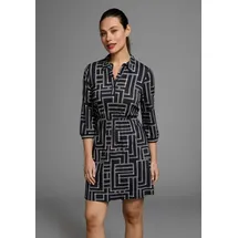 LAURA SCOTT Polokleid Grafik-Print Blau 46