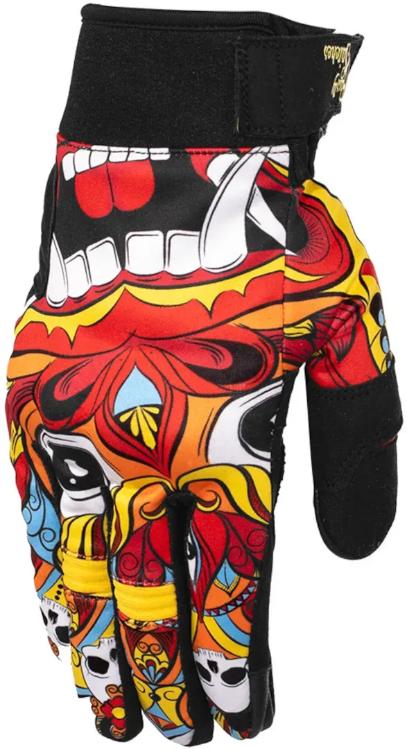 Rusty Stitches Clyde V2 Mask Motorrad Handschuhe, schwarz-mehrfarbig, Größe 3XL für Männer