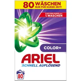 Ariel Color+ Pulverwaschmittel, Colorwaschmittel, Pulver 80 Waschladungen, Farbschutz