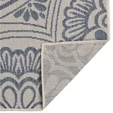 vidaXL Outdoor-Teppich Flachgewebe 80x250 cm Blaues Muster