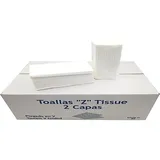 Tasul 20 Packungen Z Tissue Reinigungstücher oder Zig Zag Handtücher