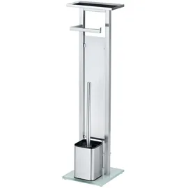 Wenko Stand WC-Garnitur Debar mit Ablage Edelstahl