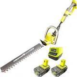 RYOBI OHT1850X-215 18 V ONE+ Akku Heckenschere Long Reach 50 cm + 2x Akku 1,5 Ah + Ladegerät