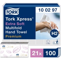 Tork 100297 Xpress® Multifold Premium Extra Soft Interfold-Falzung 2-lagig 2.100
