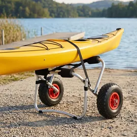 [in.tec] Kajakwagen Drau 72 x 31 x 44 cm Aluminium Silberfarben