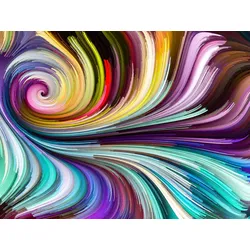 Fototapete PAPERMOON "Abstrakt Farben", bunt, B:4,00m L:2,60m, Vlies, Tapeten