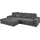 Candy Ecksofa 3C CANDY "Stripes Mega-Sofa, bequem und komfortabel, L-Form", grau (dunkelgrau), B:296cm H:83cm T:205cm, 88% Polyester, 12% Polyacryl, Sofas, Ecksofa, Lose Rückenkissen, mit feiner Quersteppung, Cord-Bezug