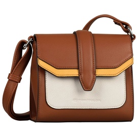 TOM TAILOR Amely Flap Bag S, Mixed Cognac