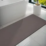 Dolic Badematte, Badevorleger, Gummi, rutschfest, dünn, saugfähig, schnelltrocknend, schmutzabweisend Vorleger für Badezimmerboden, Badewanne und Duschraum im Außenbereich (Brown, 43 x 120 cm)