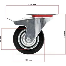 Wiltec Transportrollen Set 70 kg