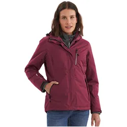 Outdoorjacke »Nira«, Wasser- und winddichte Jacke, atmungsaktiv, abnehmbare Kapuze, Gr. 38, pflaume, , 41788128-38