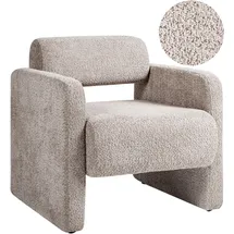 Beliani Sessel HALLSBERG Bouclé 72 x 70 x 70 cm Taupe