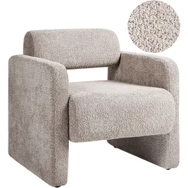 Beliani Sessel HALLSBERG Bouclé 72 x 70 x 70 cm Taupe