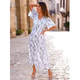 Inspirationen Druckkleid Etuikleid Geblümt Ecru/Marine 36