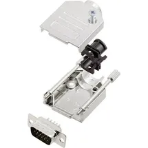 Encitech DTZK09-HDP15-K 6355-0012-01 D-SUB Stiftleisten-Set 180° Polzahl: 15 Lötkelch 1 Set