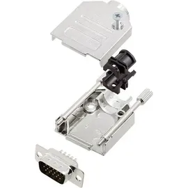 Encitech DTZK09-HDP15-K 6355-0012-01 D-SUB Stiftleisten-Set 180° Polzahl: 15 Lötkelch 1 Set