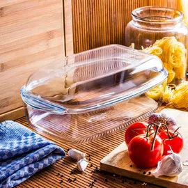 Pyrex Glasbräter Auflaufform Oval 7 L Transparent